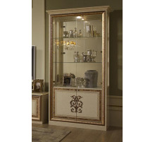 Шкаф-витрина двухдверный Анита (бежевый глянец) Шкаф-витрина двухдверный Анита (бежевый глянец)