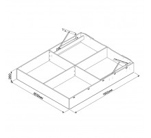 Ящик с подъемным механизмом МН-038-02 С2 темный (160 см)