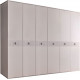 Шестистворчатый шкаф для одежды  Rimini Solo РМШ2/6 (s) (слоновая кость)
