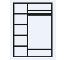 Трехстворчатый шкаф для одежды с зеркалом Венеция ВНШ1/3 (дуб седан)