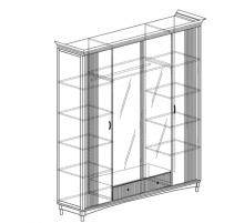 Четырехдверный шкаф Мартина 820